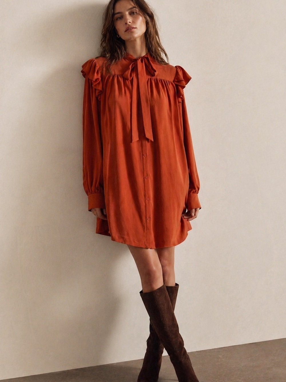 Joie Eloise Silk Dress Arabian Spice Size S NWT